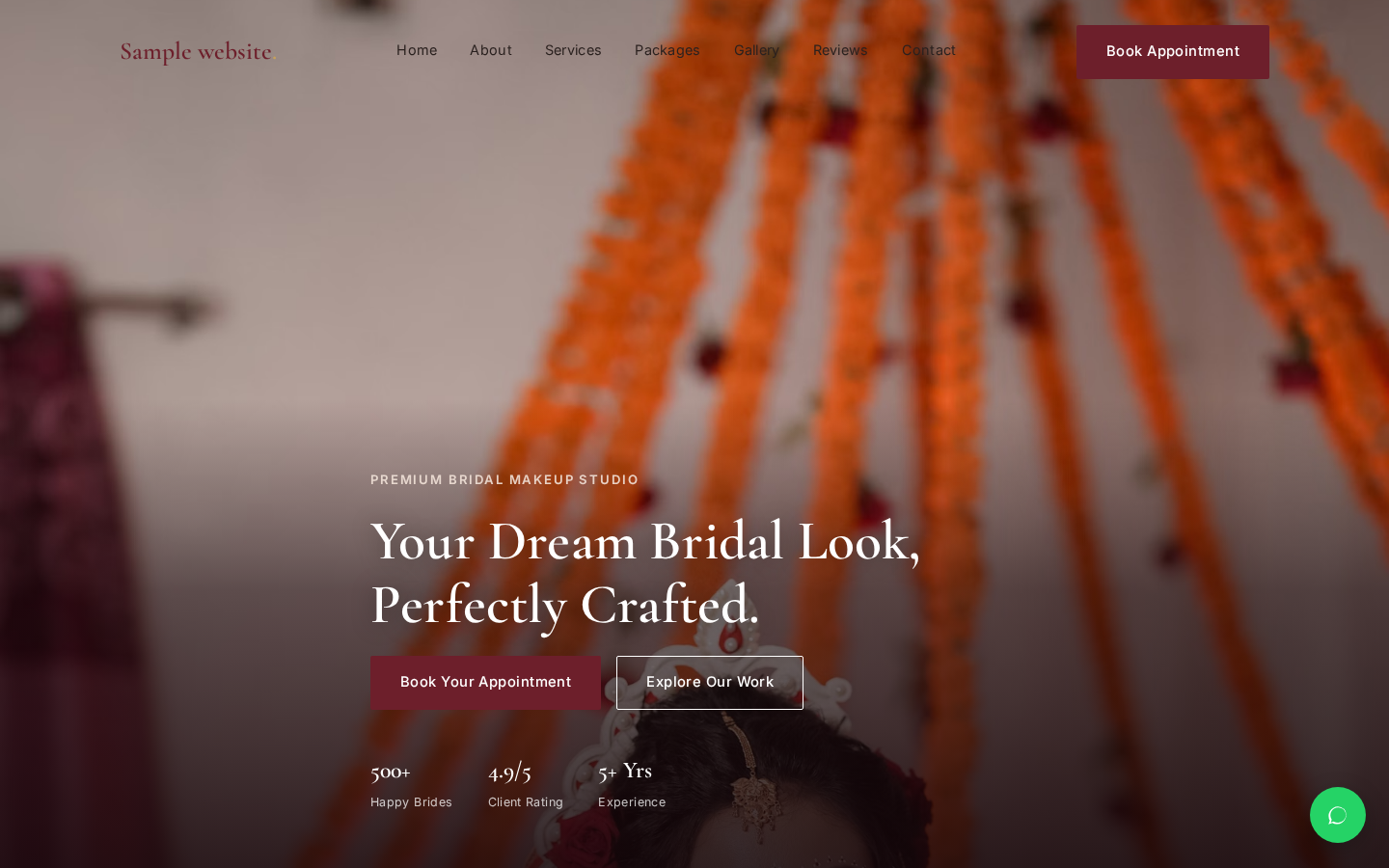 Bridal Studio website preview